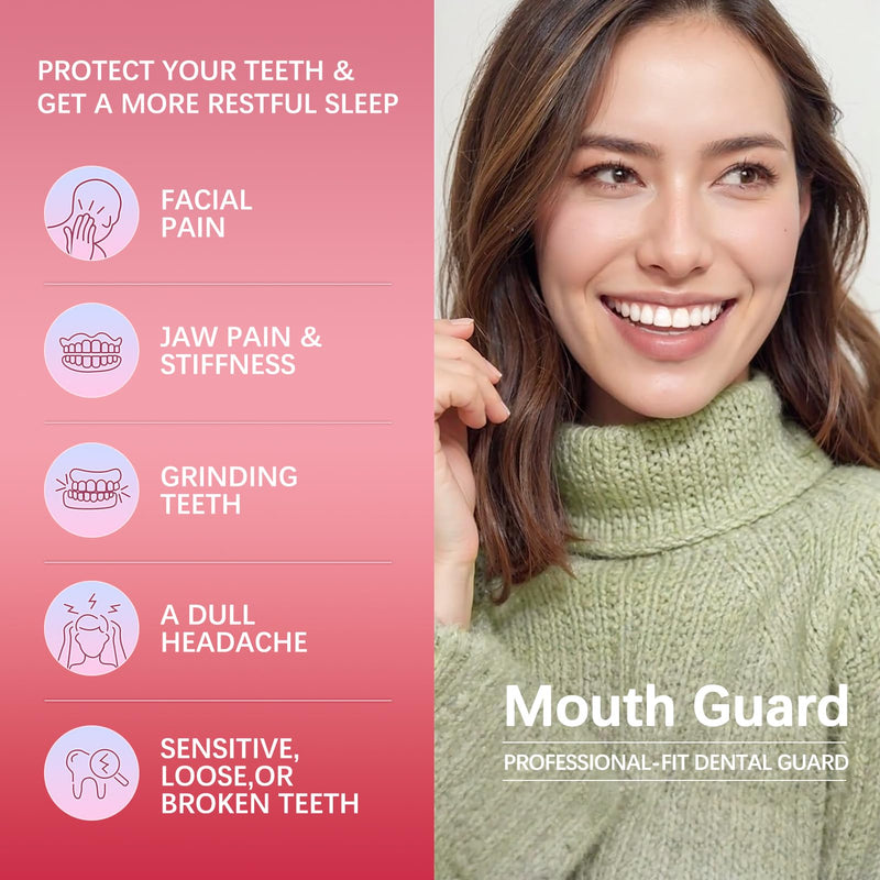 [Australia] - Mouth Guard for Clenching Teeth at Night 6 Pack/One Size, Teeth Grinding Mouth Guard for Women, Night Guard, Mouth Guard for Sleeping with Mirror 