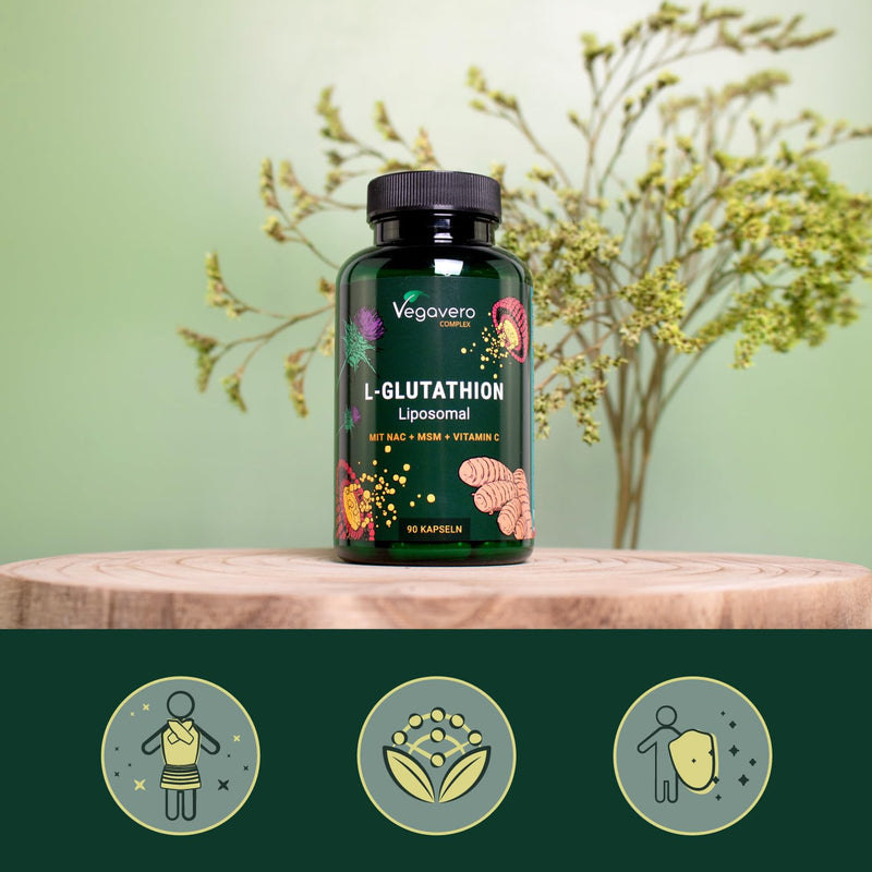 [Australia] - Reduced glutathione | Liposomal Pureway™-G | With NAC, glycine, glutamine, vitamin C, selenium, milk thistle & curcuma extract | Vegan & No Additives | German production of Vegavero® 