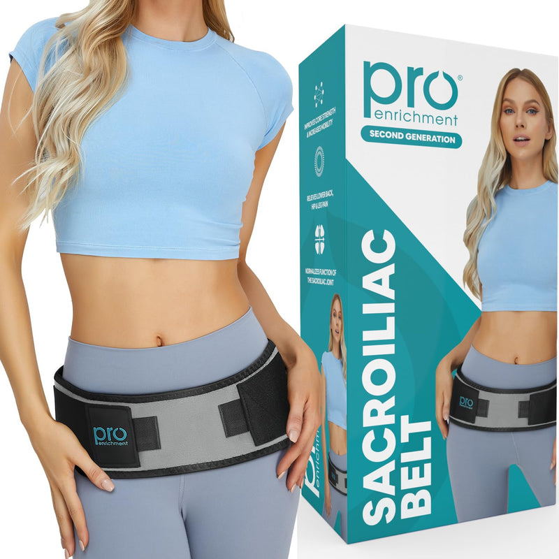 Sacroiliac Hip Belt for SI Joint Dysfunction – USA Patented SI Belt for Women & Men. Lower Back Brace & Hip Support for Pelvic, Nerve, Sciatica Pain Relief. Adjustable & Non-Slip (Regular) REGULAR (Hip Size 32-47 inch)
