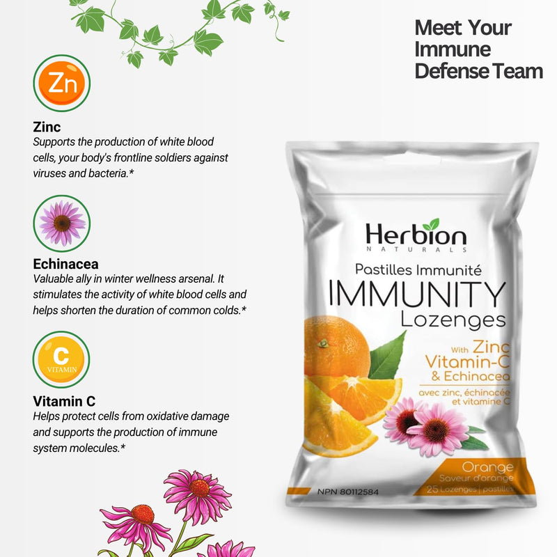 Herbion Orange Immunity Lozenges, 25 CT