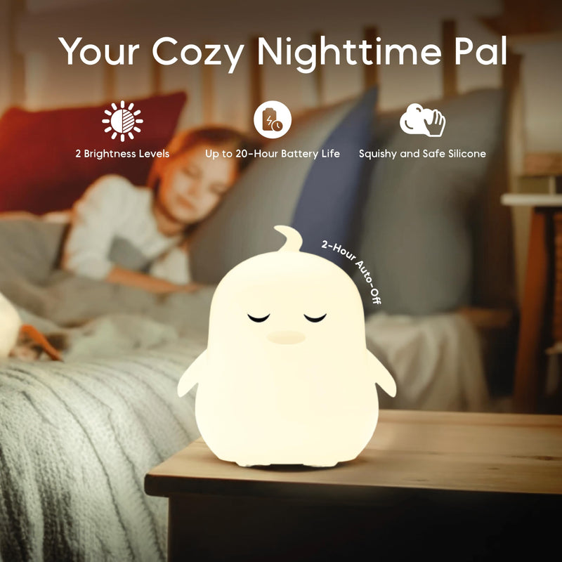 [Australia] - Mindfulness Breathing Light, Guided Visual Meditation Breathing Light, Breathing Pal 'Penny', 3 Breathing Modes with Night Light, Science-Based for Anxiety Relief/ADHD/Meditation/Sleep Aid Penny (Penguin) Standard 