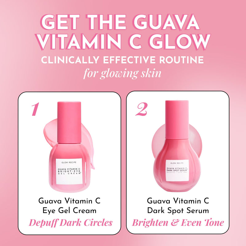 Glow Recipe Guava Vitamin C Serum for Sensitive Skin - Moisturizing, Brightening & Vegan Korean Skin Care Face Serum for Dark Spots, Even Tone & Redness - Tranexamic, Ferulic Acid & Vitamin E (30ml) 1 Fl Oz (Pack of 1)