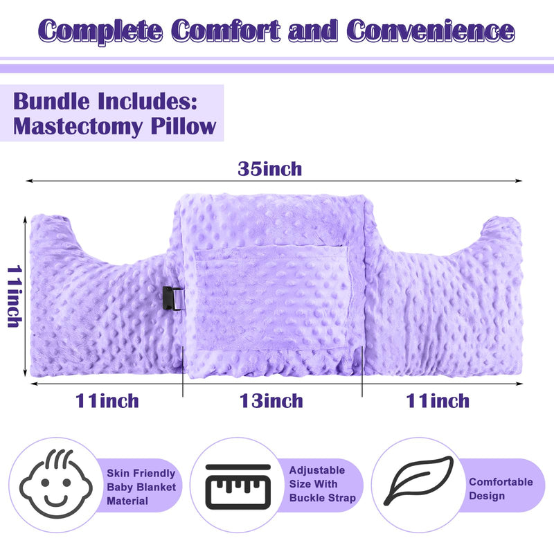 [Australia] - Geelin Post Mastectomy Pillow Breast Surgery Essential Heart Surgery Breast Reduction Augmentation Patients Seatbelt Protection Post for Cancer Patient Care Gift 