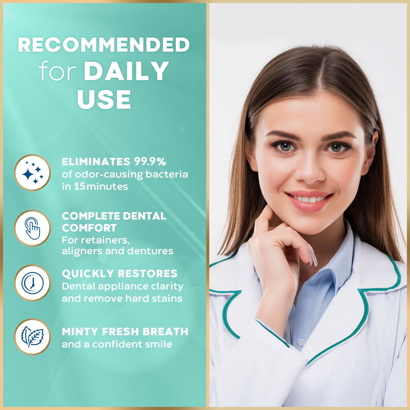 [Australia] - Vevmax retainer cleaning tablets - 48 tablets (1.5 month supply) retainers, dentures, mouth guards, braces, aligner cleaner, perfect for ultrasonic braces cleaner 