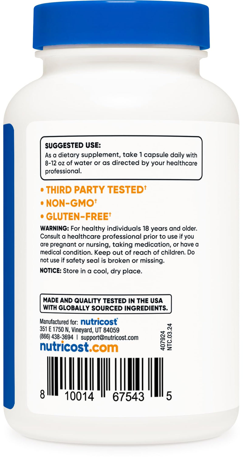 Nutricost Vitamin B12 (Methylcobalamin) 2000mcg, 240 Capsules - Vegetarian Caps, Non-GMO, Gluten Free B12 Supplement 240 Count (Pack of 1)