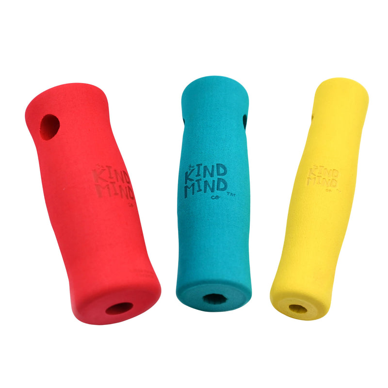 [Australia] - Adaptive Foam Grip Set - The Kind Mind Company‚Ñ¢. Adaptive Art Tools, Accessibility Aid for Kids & Adults, Mobility Aid for Painting, Drawing, Crafts - Assorted Sizes, 3-Pack 