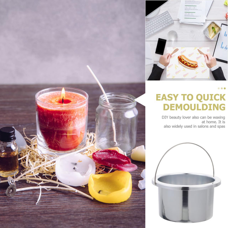Wax Melter Inner Pot Aluminum Wax Warmer Replacement Bowl for Hair Removal 4.92 Inch Non-Stick Design with Ergonomic Handle for Easy Cleaning