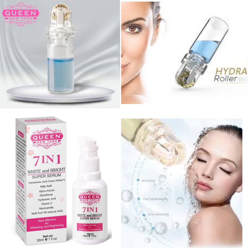 QUEEN 7-in-1 Super Serum – 5% Tranexamic Acid, 5% Kojic Acid, 2% Alpha Arbutin with Niacinamide, Hyaluronic Acid & Vitamin C – Brightening, Hydrating Anti-Aging Facial Serum for Women – 1 fl oz Pack of 1