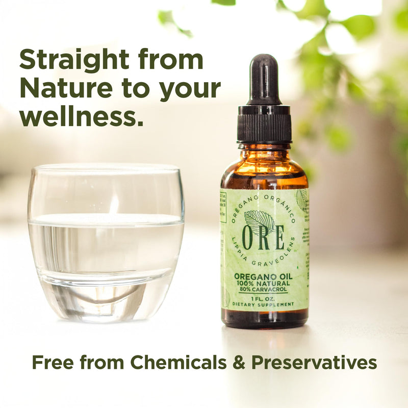 [Australia] - ORE Mexican Oregano Oil Drops 1 oz | 80% Carvacrol | Wildcrafted Herbal Extract for Immune & Respiratory Support | Natural Liquid Supplement | Non-GMO | Dropper Bottle 