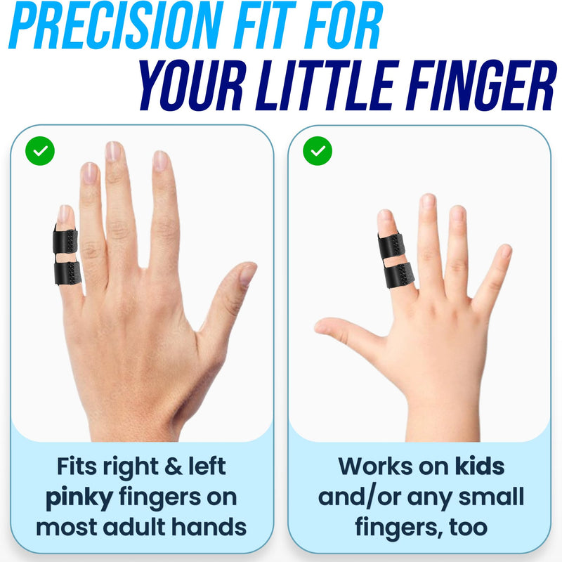 [Australia] - Pinky Finger Splint (2 Pack) Trigger Finger Brace for Kids, Small, Pinky Splint, Pain Relief, Knuckle Immobilization, Arthritis, Mallet Finger, Fits Thumb, Ring, Pinkie, Little Fingers Pinky Splints 
