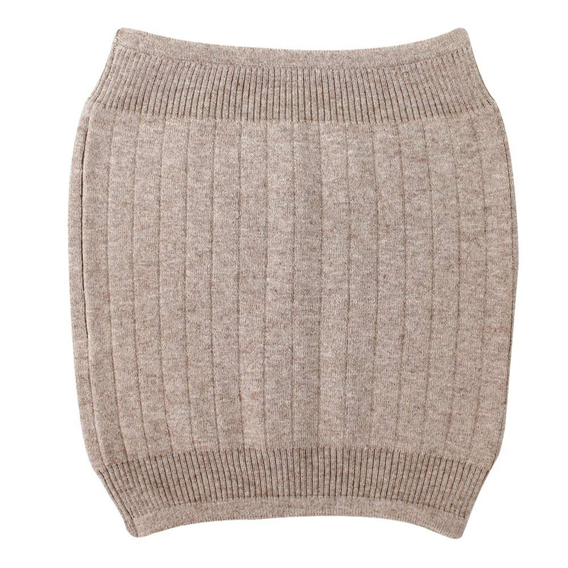 Unisex Warm Soft Cashmere Waist Warmer Wool Warming Belt Elastic Lower Waist Support (Camel)