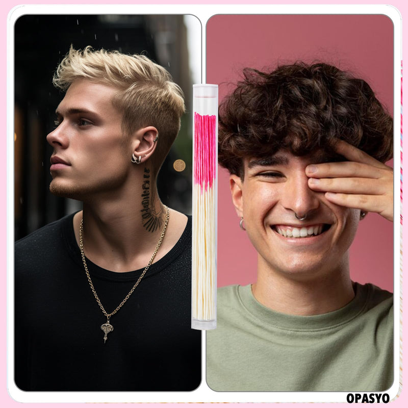 [Australia] - Ear Hole Cleaner 300PCS Ear Piercing Cleaner Floss,5 Colors Earring Hole Cleaner for Girls Women Men,Disposable Piercing Cleaner Floss Ear Piercing Care Cleaning Tool (A-5colors) A-5colors 