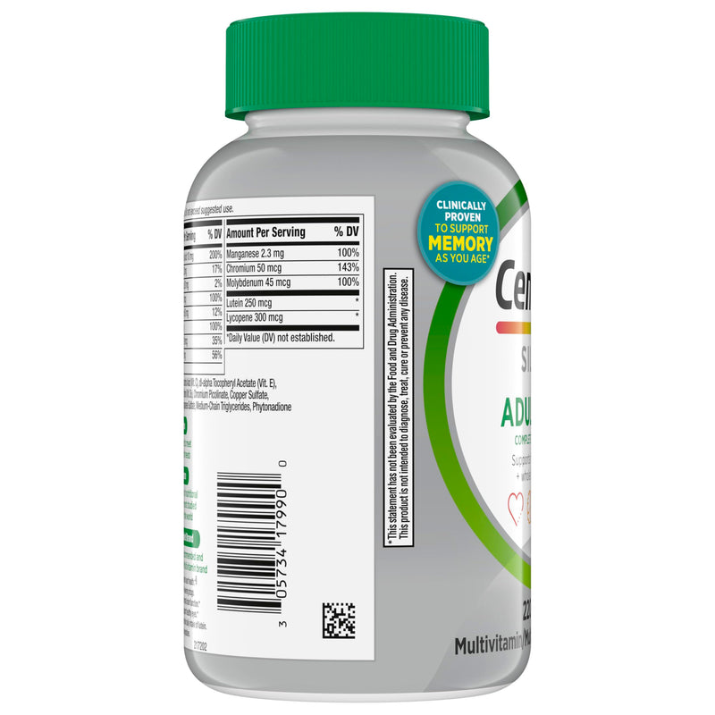 Centrum Silver Multivitamin for Adults 50 and Over, 220 Tablets | Contains Vitamin D3, B Vitamins, Clinically Proven to Support Memory as You Age, GLP-1 Support 220 Count (Pack of 1)