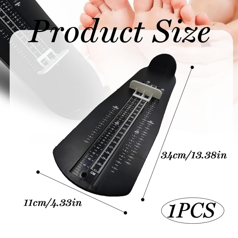 [Australia] - XOKL Children's Foot Measurer, Adult Foot Measurement, Baby Foot Measurement, Children's Shoe Measurement, Shoe Size Measurement, Shoe Try-On Devices, Family Foot Measurement Device for Children, Adults, UK and EU Size (Black) Black 