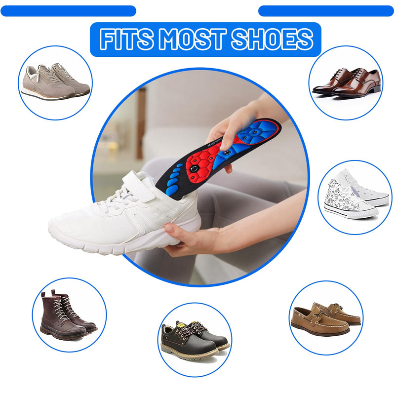 [Australia] - Magnetic insoles, Dwafill acupressure insoles, relieve foot fatigue, acupressure magnetic insoles, promote blood circulation, cuttable, suitable for men and women (S) S (35-39) 