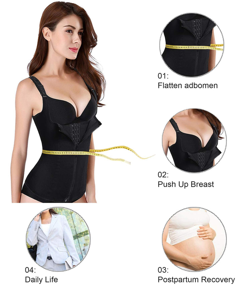 URSEXYLY Maternity Support Belt Postpartum Waist Trainer Shapewear Recovery Waist Cincher Black Small (Pack of 1)