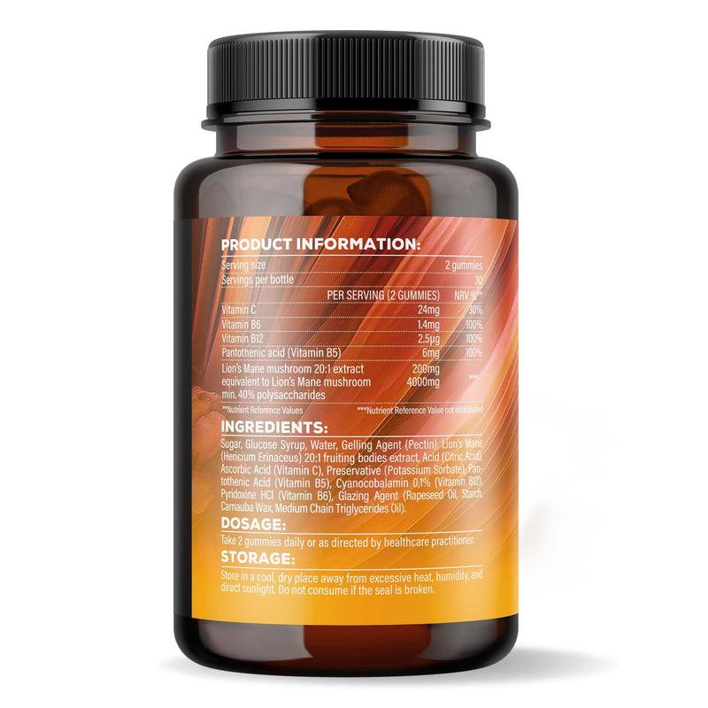 SOOL Lion's Mane Mushroom Gummies, 2000mg, 60pcs