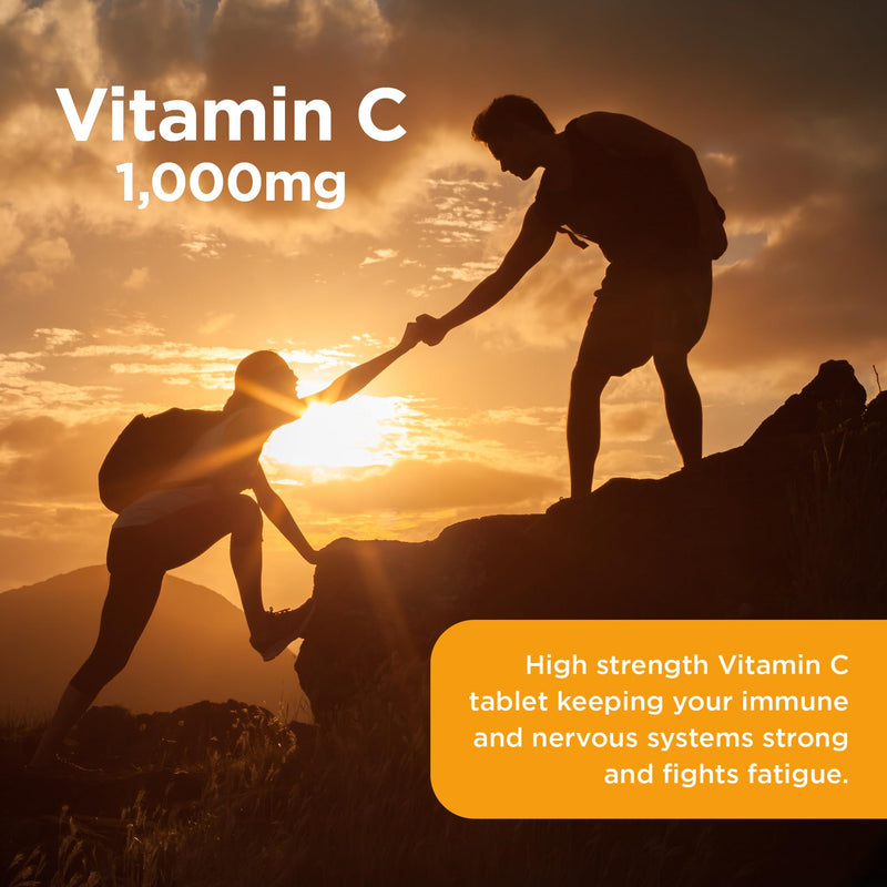 Healthspan Vitamin C 1,000mg (160 Tablets) | Support Your Immune Health | Reduces Tiredness & Fatigue and Supports Joint, Skin & Bone Health | Vegan 160 Count (Pack of 1)