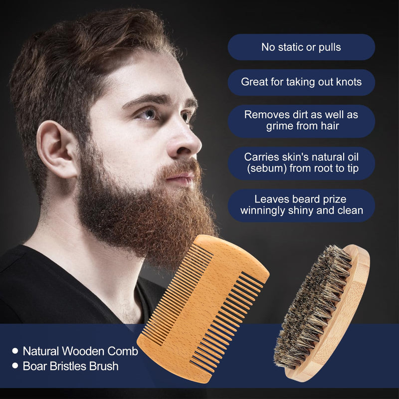 [Australia] - Gifts for Men, Beard Kit for Men's Daily Grooming, Moisturize & Soften Facial Hair, Anniversary | Birthday Gifts | Christmas Gifts, Stocking Stuffers for Adult Men Husband Dad Boyfriend Beard Grooming 