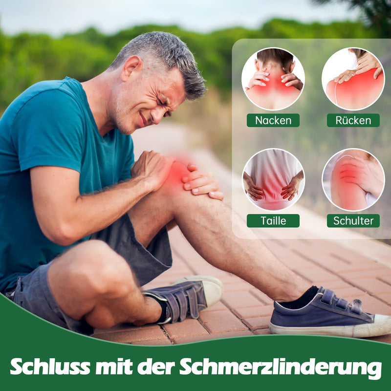[Australia] - AnjoCare Knee Pain Relief Plasters, 60 Pieces Heat Plasters for Pain Relief, Mugwort Pain Relief Plasters for Knees, Back, Neck, Shoulders for Inflammation and Muscle Soreness 