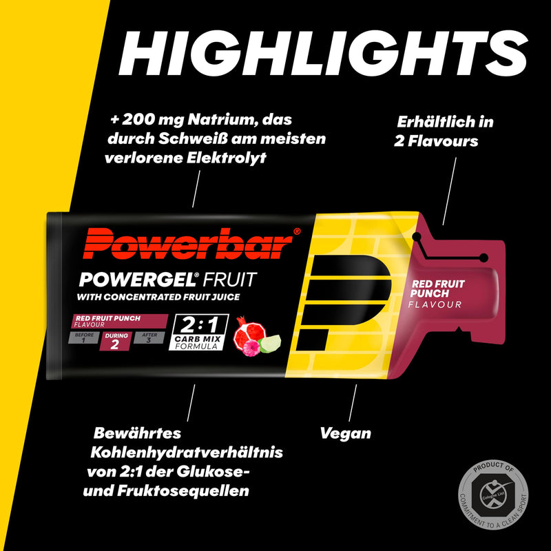 [Australia] - PowerBar - PowerGel Fruit - Red Fruit - 24x41g - High Carb Energy Gel - C2MAX - Sodium 984 g (pack of 1) 