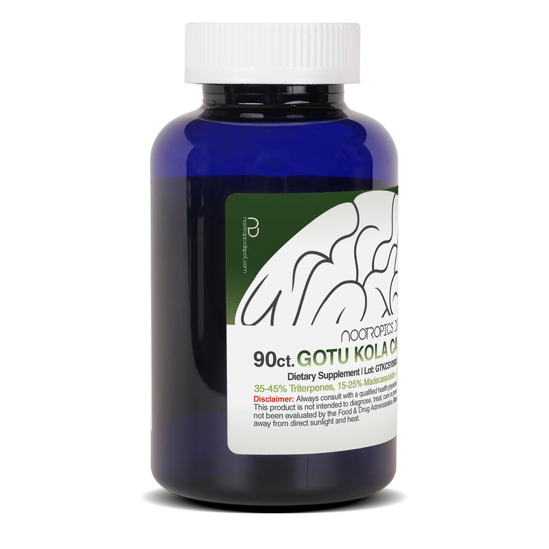 [Australia] - Nootropics Depot Gotu Kola Extract Capsules | 120mg | 90 Count | Acid Resistant | Centella asiatica | 35-45% Triterpenes | Supports Healthy Stress Levels | Promotes Memory Enhancement 90 Count (Pack of 1) 