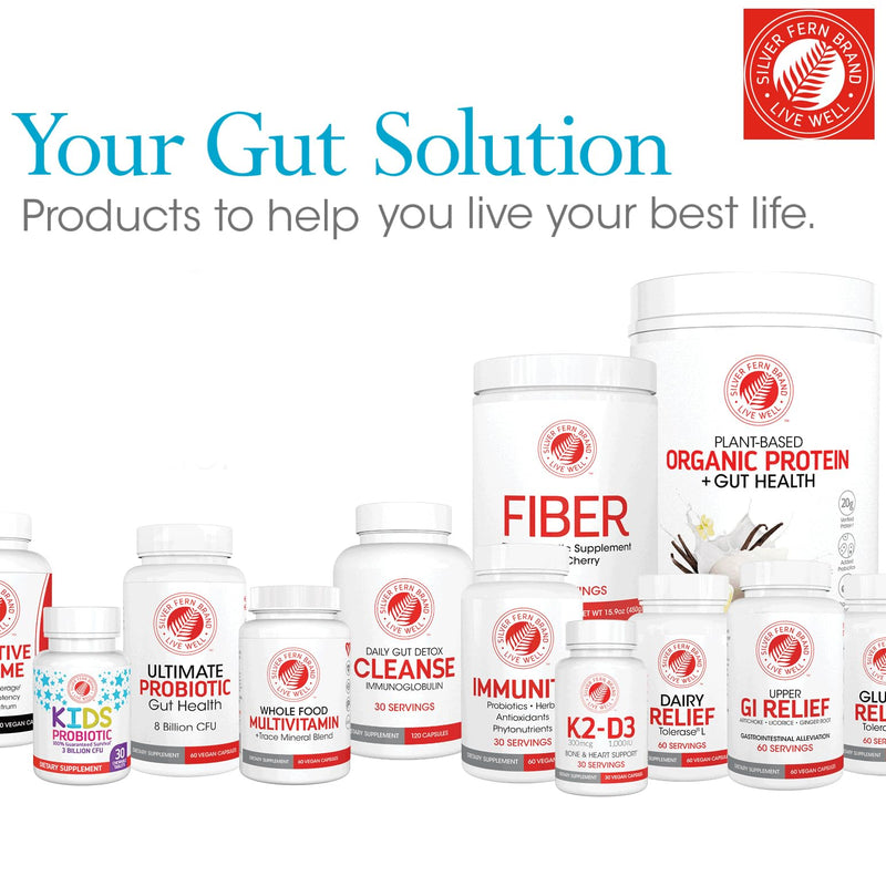 [Australia] - Silver Fern Regularity Digestive Supplement Capsules Brand - 1 Bottle = 30 Capsules = 30 Day Supply - Mucosave FG (Prickly Pear Polysaccharides & Olive Leaf Polyphenols) & SunFiber 1 Count (Pack of 1) 