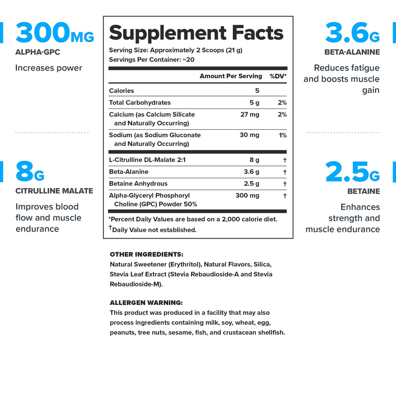 [Australia] - LEGION Pulse Pre Workout Supplement - All Natural Nitric Oxide Preworkout Drink to Boost Energy, Creatine Free, Naturally Sweetened, Beta Alanine, Citrulline, Alpha GPC (Caffeine Free Arctic Blast) 