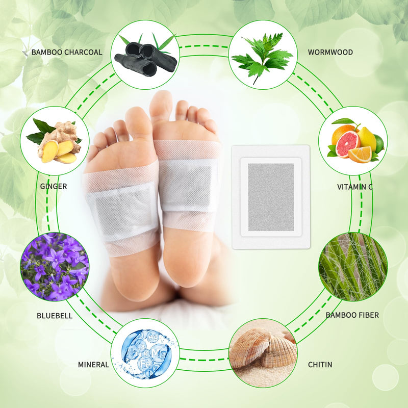 [Australia] - Pack of 20 Detox Foot Plasters, Detoxification Plasters Feet Original, Natural Deep Cleansing Foot Pads, Detox Plasters Foot, Detox Foot Patch Detoxification, for Cleansing Body Deep Sleep 100% Natural Foot Pads Detox Foot Patch 
