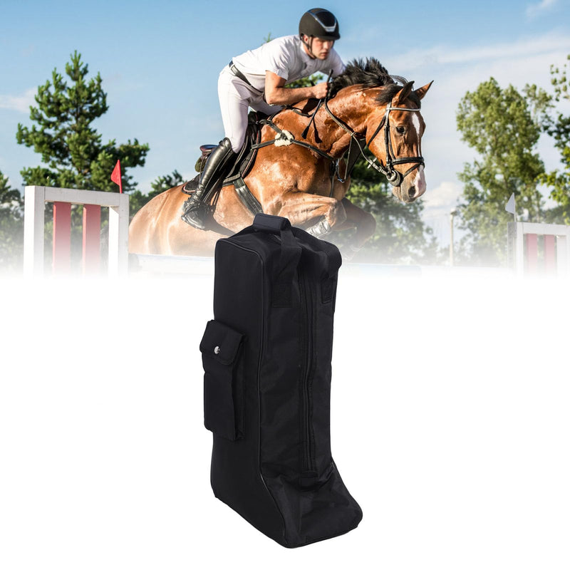 Cowboy Boot Bag for Travel - Holds Up to 8 Pairs Fits Boots Up to 13" Tall | Oxford Cloth, Waterproof, Zipper | Boot Bag for Equestrian, Western, Riding Boots | Men & Women for Travel & Storage