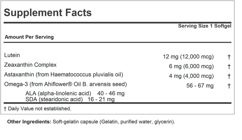 [Australia] - ANDREW LESSMAN Maximum L+Z with Astaxanthin 30 Softgels – 12mg Lutein, 6mg Zeaxanthin, 4mg Astaxanthin. Key Nutrients to Support Eye and Brain Health, and Promote Healthy Vision. 30 Count (Pack of 1) 