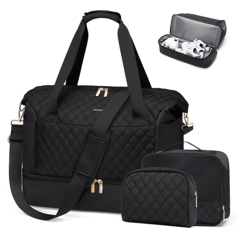 15.6Inch Laptop Backpack for Women Men Travel Duffel Bag for Women Weekender Overnight Carry on Tote with Shoe Compartment Wet Pocket