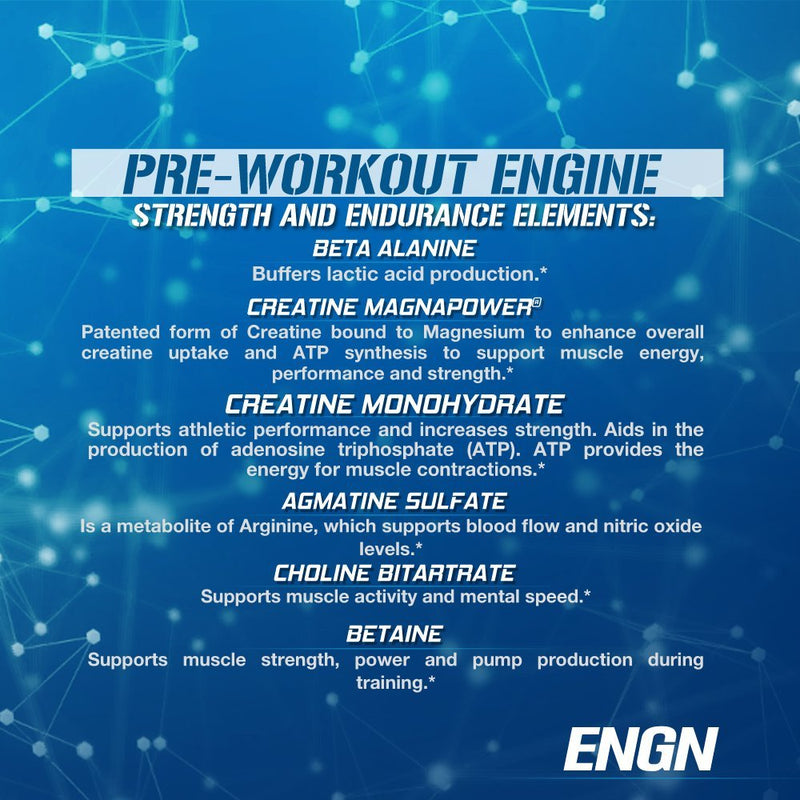 [Australia] - EVL Intense Pre Workout with Creatine - Pre Workout Powder Drink for Lasting Energy Focus and Recovery - ENGN Energizing Pre Workout for Men with Beta Alanine Caffeine and L Theanine - Blue Raz 