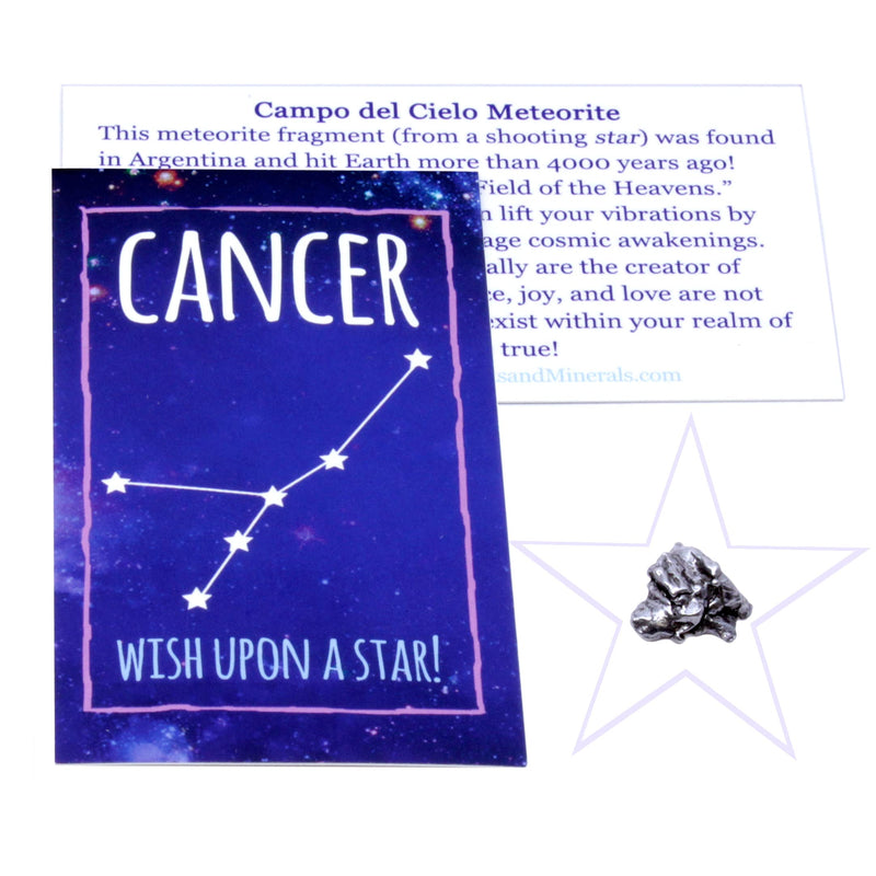 [Australia] - DANCING BEAR Cancer Zodiac Healing Crystals Gift Set, (14 Pc): 9 Stones, 18K Gold-Plated Constellation Necklace, Meteorite, Succulent Candle, Palo Santo Smudge Stick, and Info Guide, Made in The USA 