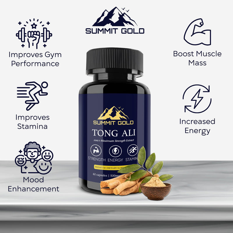 TongAliBoost Premium Supplement High Strength Capsules 1000mg Per Serving | Pure Extract | Maximum Potency | 60 Day Supply | Natural for Men | Energy Supplement, Strength