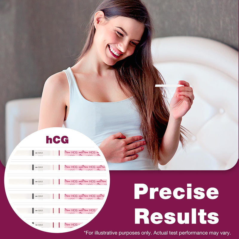 easy@Home 10 Pack hCG Pregnancy Test Strips, Early Detection | Home pregnancy tests with 10 individually sealed hCG strips and easy-to-read results for convenient testing. 10 Count (Pack of 1)