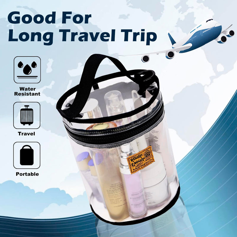 Rough Enough Clear Toiletry Bags for Women Men Traveling