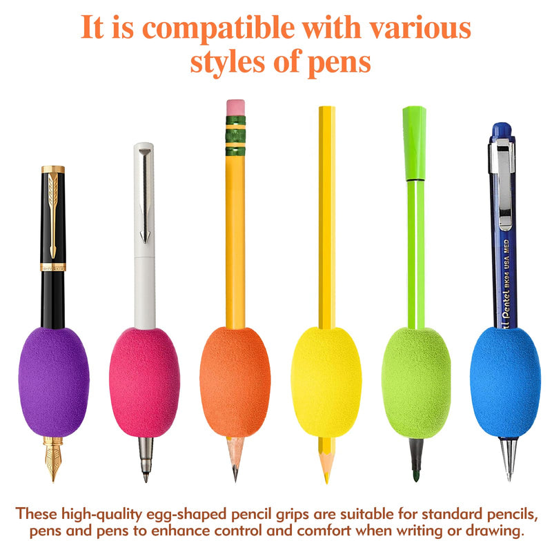 [Australia] - Pencil Grips 6-Pack - Soft Cushioned Handwriting Grip for Kids & Adults, Ergonomic Writing Aid for Better Pencil Control Ideal for Left & Right Handed 