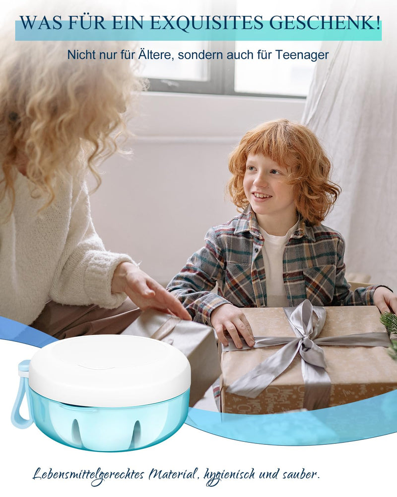 [Australia] - Braces box for braces, leak-proof portable denture box, denture box set, denture container with denture brush, tooth rail box for braces, bite splint, false teeth 