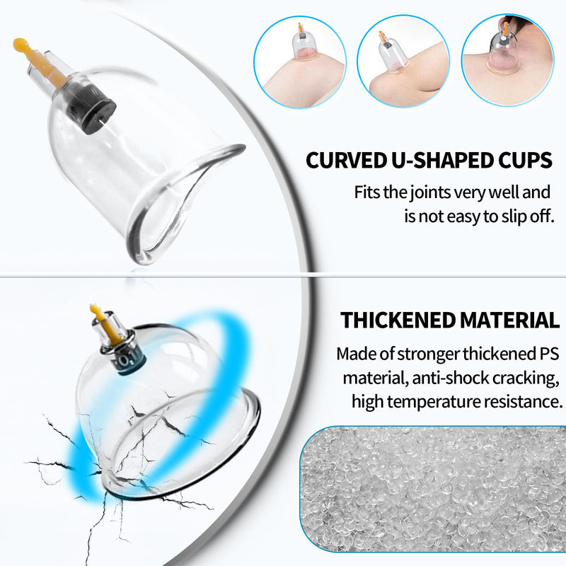 [Australia] - Cupping Set, 24 Cups Cupping Kit for Massage Therapy, Chinese Cupping Therapy Set with Magnetics, Professional Vacuum Cupping Set for Cellulite Reduction Muscle Pain Relief with Manual Pump 