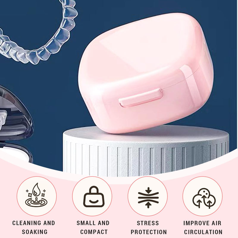 [Australia] - Thoquene 2 pieces braces box, denture box with sieve, dentures box 