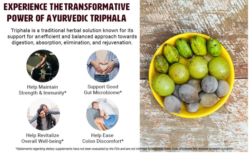 [Australia] - Triphala Tablets, 300 Pills, 5 Month Supply - Herbal Supplement with Amla, Haritaki & Baheda ‚Äì Supports Digestive Health (Pack of 1) 
