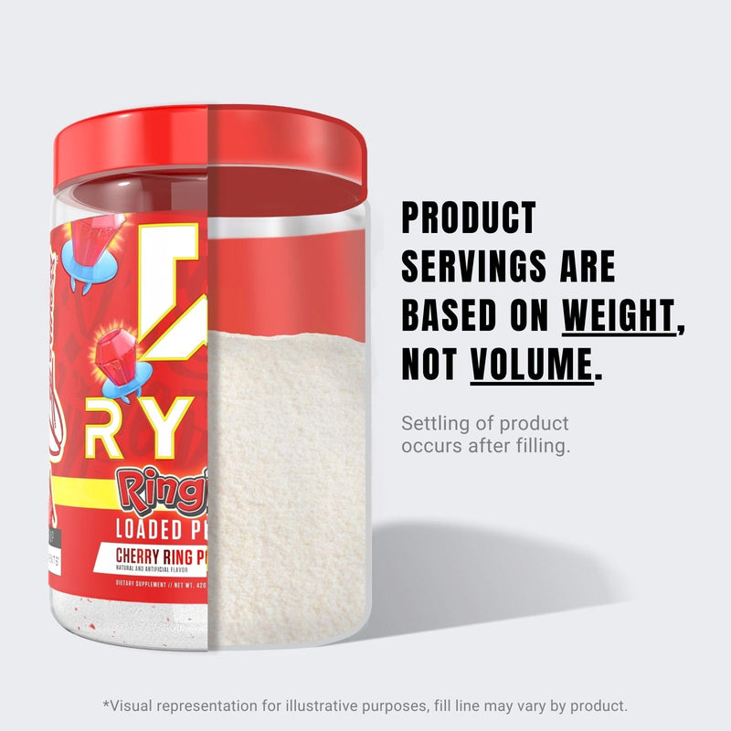[Australia] - RYSE Up Supplements Loaded Pre Workout Powder Supplement for Men & Women | Pumps, Energy, Focus | Beta Alanine + Citrulline | 390mg Caffeine | 30 Servings (Cherry Ring Pop) Cherry Ring Pop 
