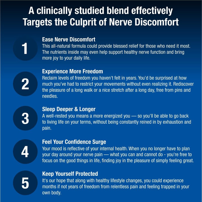 Nerve Shield Pro - Advanced Nerve Formula with Alpha Lipoic Acid, Lion's Mane, and 10 Essential Ingredients for Relief and Comprehensive Long-Term Support of Nerve Health - 1 Pack