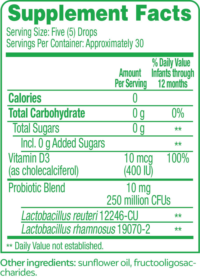 Culturelle Probiotics for Babies, Colic plus Soothing Drops From Culturelle, Helps Soothe Colic, Fussiness and Crying in Babies 0-12 Months, 7.5ml drops, One Month's Supply