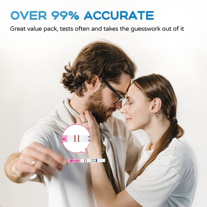 HEAL-CHECK Pregnancy Tests with Cup, Bulk Pregnancy Test Strips for Home Detection, Over 99% Accuracy, Individually Wrapped, Extra-Wide 5mm HCG Test Kit Comfortable Grip, 25 Count, Pruebas De Embaraz 1 Count (Pack of 25)