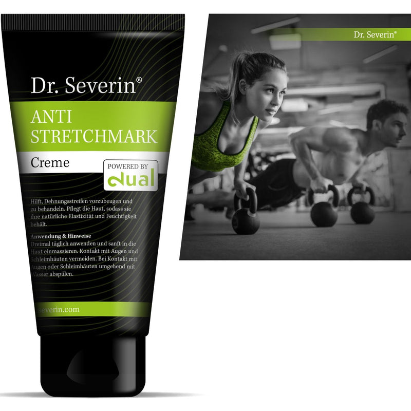 [Australia] - Anti-Stretch Solution: Dr. med. Severin® Stretch mark Cream powered by dual. Prevent + remove stretch marks during muscle building + pregnancy, effective ointment against stretch marks, innovative. 