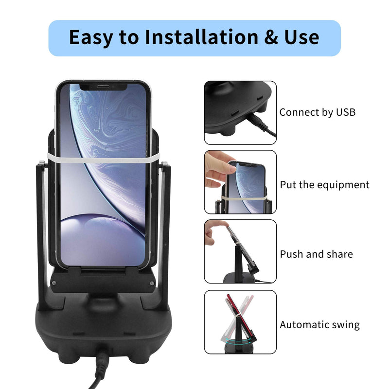 [Australia] - [2 Sets] Steps Counter Compatible for Po-ke-mon Go Walker Phone Swing Accessories [Mute Version] Egg hatcher Rocker Quick Steps Earning Device[Support 4 Phones Black] 