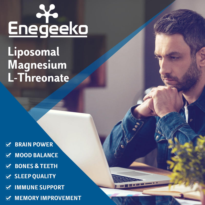 Liposomal Magnesium Softgels 2000mg - Magnesium Supplement with Vitamin D3 & K2 Non-GMO, Gluten-Free 60 Softgels ((60 Count (Pack of 1))) (60 Count (Pack of 1))