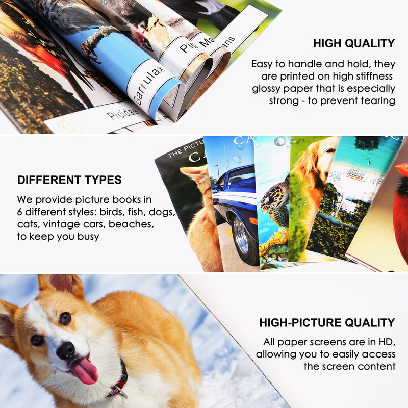 [Australia] - 6 Pack Picture Book Set for Seniors with Dementia, Activities for Elderly Seniors, Provide Products for Alzheimer's Patients and Adults, Brain Exercise, Increased Communication 6 Pack 